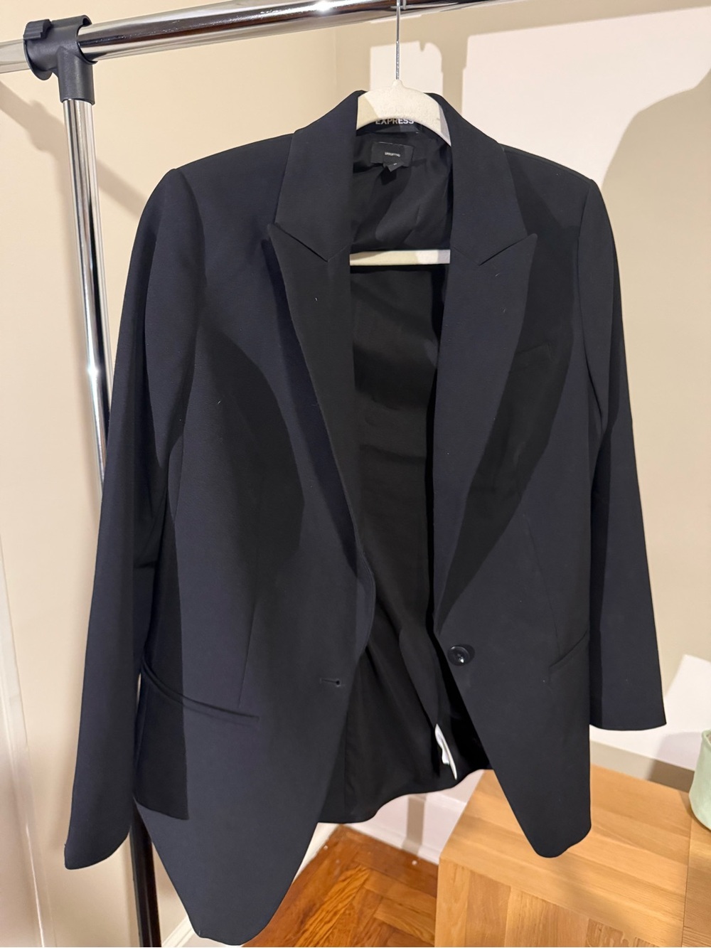 Express Navy Blue Single-Button Women's Blazer